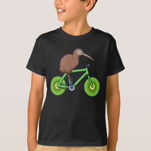 Cute Bird Kiwi Bike New Zealand Animal T Shirt
