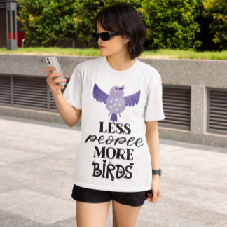 Cute bird - Lila Bird with Motivational Slogan T Shirt