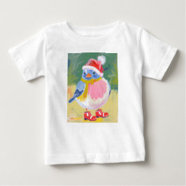 Cute bird med röda stövlar och en tomhatt t shirt