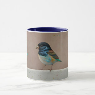 Cute Bird on a Fence Art Mug Cup Mugg