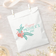 Cute bird on flower mother's day design