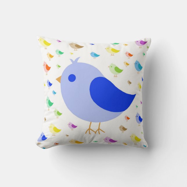 Cute Bird Pillow Kudde (Framsida)