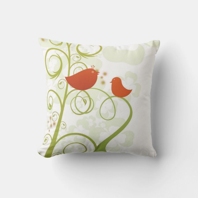 Cute Bird Pillow Kudde (Framsida)