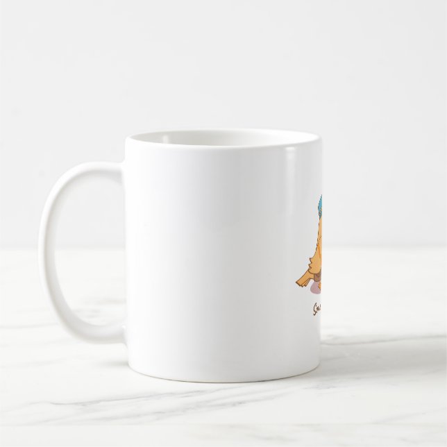 Cute Bird Postman Birdy Kärlek You Pun Kaffemugg (Vänster)