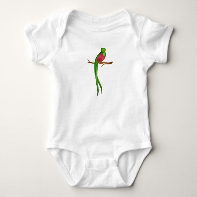 Cute bird Quetzal T-shirt (Framsida)