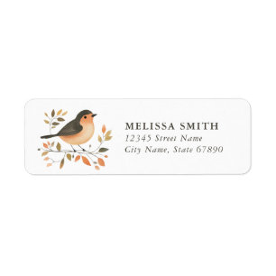 Cute Bird Returetiketters Returadress Etikett