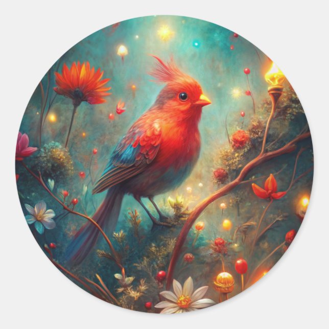 Cute Bird Runt Klistermärke (Framsida)