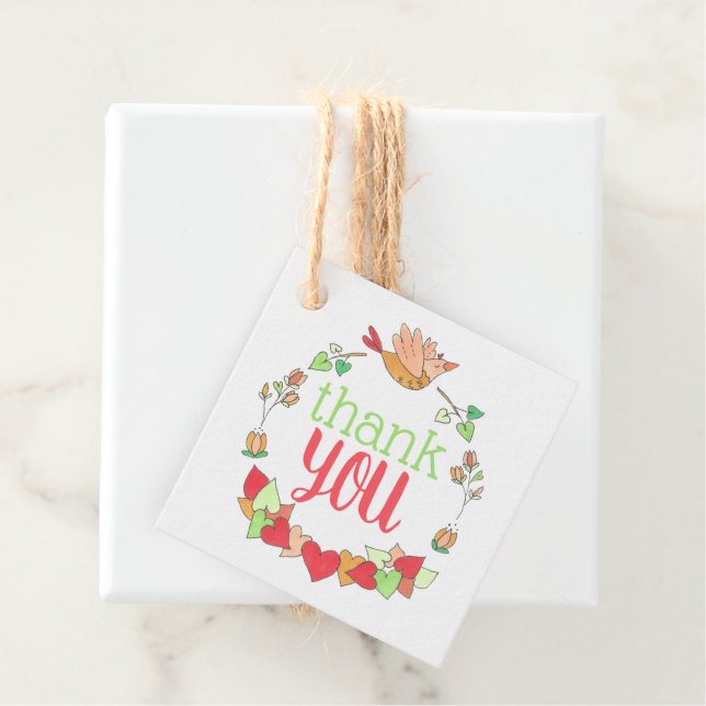 Cute Bird Tack Gåvor Etiketter (På plats)