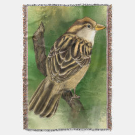 Cute Bird Throw Blanket Filt