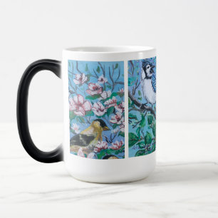 Cute Bird Watching Original Art Magisk Mugg