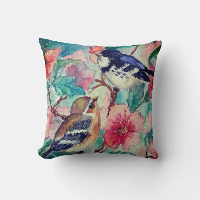 Cute Birds Pillow Kudde (Framsida)
