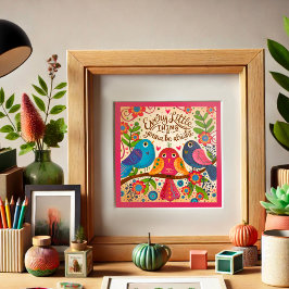 Cute Birds Roligt Subscriber Collab Inspiritivity Poster