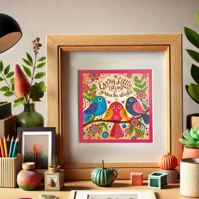 Cute Birds Roligt Subscriber Collab Inspiritivity Poster (Skapare uppladdad)