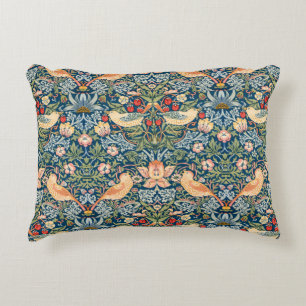 Cute Birds, Strawberry Thief Vintage Art Prydnadskudde