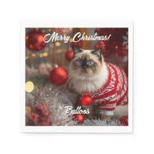 Cute Birman Cat-Personligen Papper