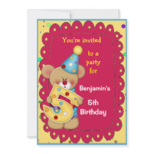 Cute Birthday Bear Age 5