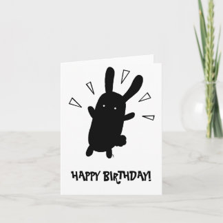Cute Birthday Bunny Kort