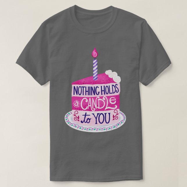 Cute Birthday Cake Slice T Shirt (Design framsida)