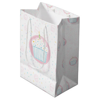 Cute Birthday Cupcake with Candle