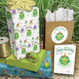 Cute Birthday Frog Kort
