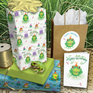 Cute Birthday Frog Kort