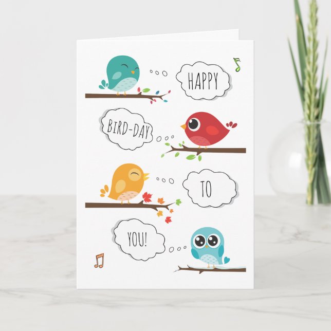 CUTE BIRTHDAY GREETING CARD KORT (Framsida)