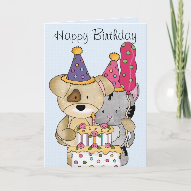 Cute Birthday Kort (Framsida)