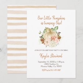 Cute Birthday Little Pumpkin är en inbjudan