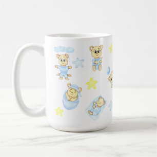 Cute Birthday Nalle Boy för en positiv stämning Kaffemugg