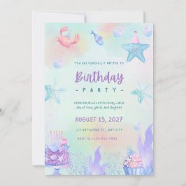 Cute Birthday Party-inbjudan | Editable Canva Inbjudningar