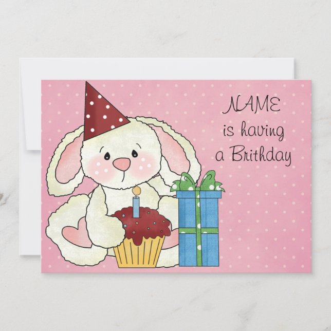 Cute Birthday Party Inbjudningar (Framsida)