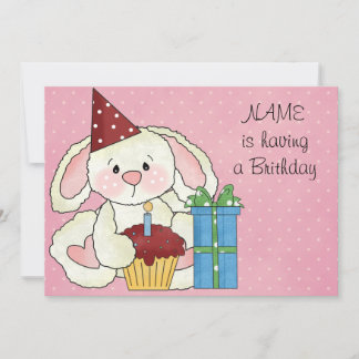 Cute Birthday Party Inbjudningar