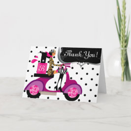 Cute Birthday Party Nagel polska Scooter Girl Dots Kort