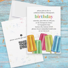 Cute Birthday Party, sommarpopulationer Inbjudningar