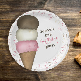 Cute Birthday Party Whimsical Ice Cream Cone