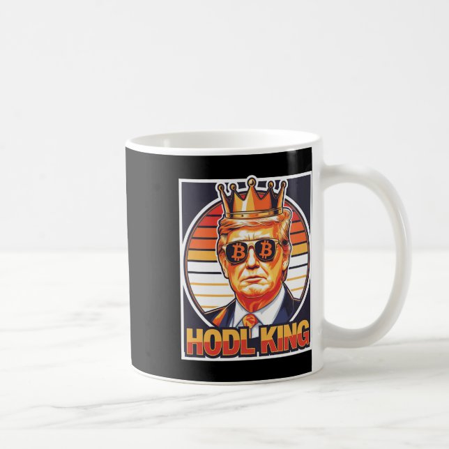Cute Bitcoin Kung Trump Crypto Shades Future of Mo Kaffemugg (Höger)