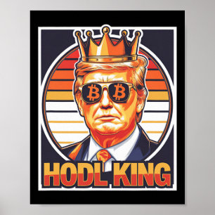 Cute Bitcoin Kung Trump Crypto Shades Future of Mo Poster