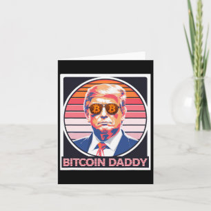 Cute Bitcoin pappa Trump Crypto Kung Internet Mone Kort