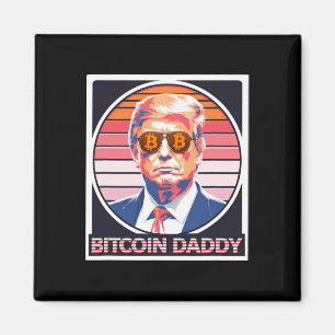 Cute Bitcoin pappa Trump Crypto Kung Internet Mone Magnet