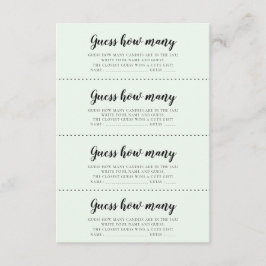 Cute björn Babydusch Gissa hur många spelkort Tilläggskort