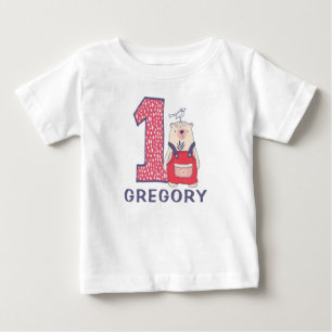 Cute björn första födelsedag i namn t shirt