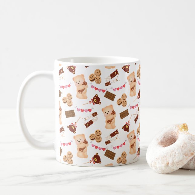 Cute-björn och choklad kaffemugg (Med munk)