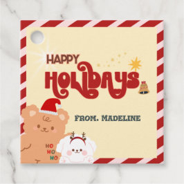 Cute björn och hundar helgdag julklapp Märkre Gåvor Etiketter