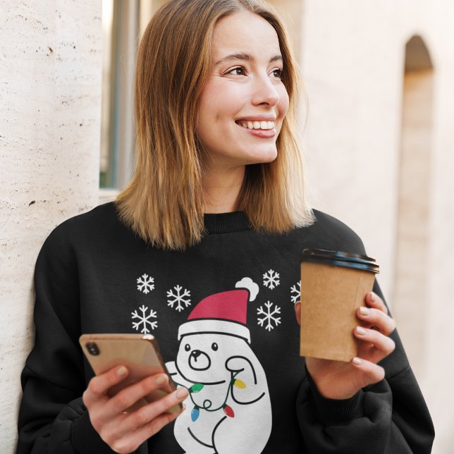 Cute björn Snöflingor Ljus, Personlig, jul T Shirt (Skapare uppladdad)