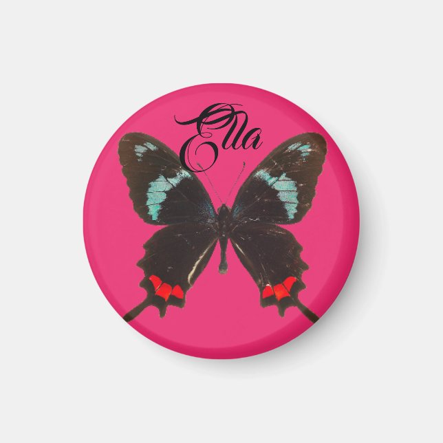 Cute Black and Red Butterfly Magnet (Framsidan)
