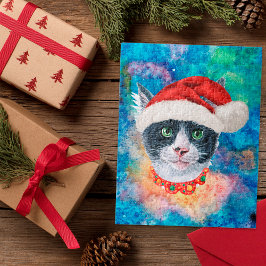 Cute Black and White Cat Helgdag Julklapp Pussel
