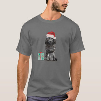 Cute Black and White Cockapoo Puppy Julsöppning T Shirt