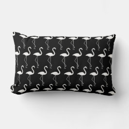 Cute Black and White Flamingos Lumbarkudde