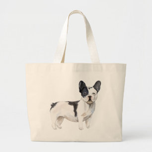 Cute Black and white Fransk Bulldog Jumbo Tygkasse