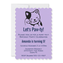 Cute Black and White Kattunge Wave - födelsedag